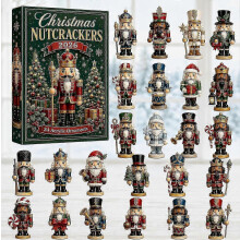 Adventskalender met kerstsmaken 2026, aftelkalender van 24 dagen met acryl bedeltjes