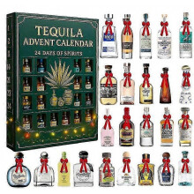 Tequila adventskalender, 24 dagen, 2D acryl, kerstcountdown 2025 met verrassingen achter elk deurtje.