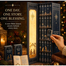 Bethlehem Star Gate Mini Boek Adventskalender 2026, Kerstkalender met 25 mini-boekjes die je kunt openen, Geloofsherinnering, Religieus Cadeau