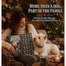 Kerstpuppy-adventskalenderset, 24 3D Westie-miniatuurfiguurtjes, beeldjes in bosavontuurstijl, interactief aftelcadeau voor de hele familie.
