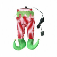 Weihnachtsbaumschmuck mit schwingenden Beinen für Partys und als Dekoration – rot-weiß