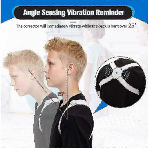 Smart Posture Corrector Brace with Vibration Alert Adjustable Back Support for Adults Teens Kids Posture Training Device 2