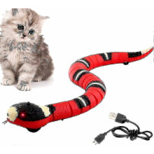 Serpente elettrico interattivo per gatti, giocattolo intelligente per gatti alimentato tramite USB, serpente mobile intelligente per il gioco felino