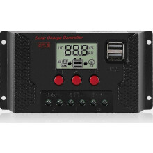 20A Laadregelaar voor zonnepanelen, automatische identificatie, 12V/24V, met LCD-display en 5V USB-poort