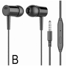 Bezdrôtové slúchadlá s mikrofónom, 3,5 mm káblové slúchadlá do uší so vstavaným mikrofónom