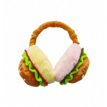 Lustiger Burger-Ohrenwärmer, kuscheliges Kapuzenstirnband, warmer Unisex-Ohrenwärmer für den Winter – für Damen und Herren