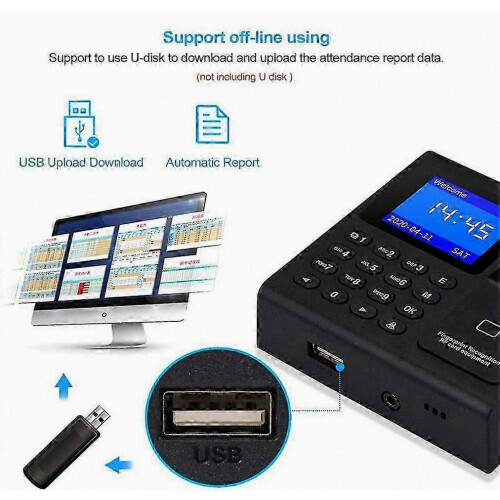 Biometric RFID Access Control System with Keypad USB Fingerprint Reader Electronic Time Attendance Machine 1