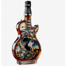 60th Anniversary Rock Music Whiskey Bottle – Collectible Glass Decanter for Bar Decor, Fans Gift