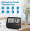 Compact Travel Alarm Clock with Snooze, Portable Digital Timer, 12/24H Display, Calendar Function 2