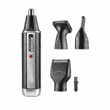 Für Männer, 4-in-1 USB-wiederaufladbarer Ohr- und Nasenhaarentferner, professioneller schmerzloser Nasenhaartrimmer (schwarz)