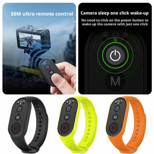 Bluetooth Remote Control For Photography Shutter Release Button Controller Camera Accessories For GoPro-Yellow 2