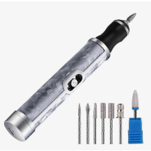 Nagelslijper voor dikke teennagels, 4 snelheden, 7 opzetstukken, grijs, elektrisch nagelgereedschap, nieuw 2026