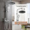 25cm Round Plastic Shower Head - Soft Silicon Rainfall Nozzle for Shower Cabin 2