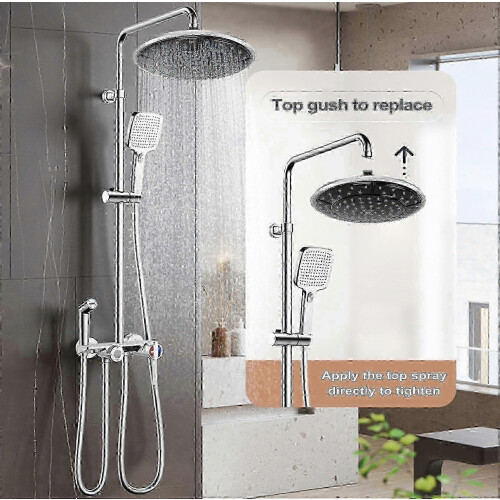 25cm Round Plastic Shower Head - Soft Silicon Rainfall Nozzle for Shower Cabin 1