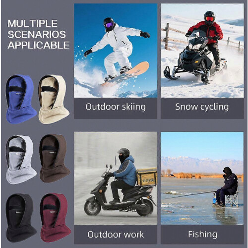 Winter Wool Balaclava Ski Mask Is Warm and Fully Protected-Dark Grey 1