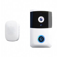 Conjunto de cámara de timbre inteligente con videoportero, timbre WiFi robusto de alta definición para uso doméstico.