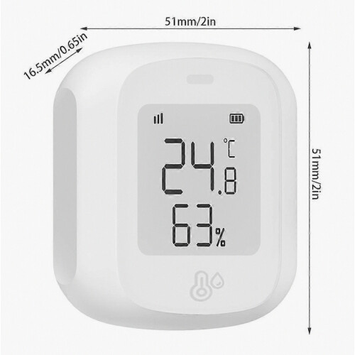 WiFi Temperature Humidity Sensor Multifunction Temperature Sensor for Living Room Home 2