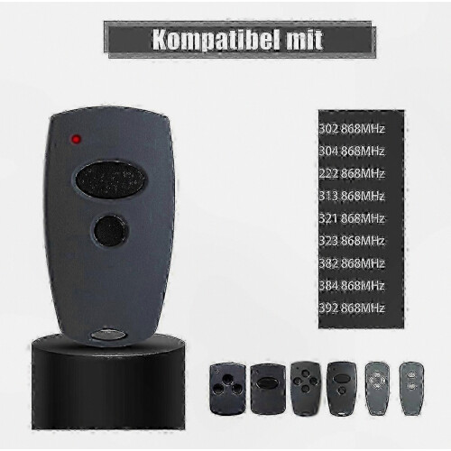 2-Pack 868.3 MHz Wireless Garage Door Remote Control-Compatible with Various Systems 2