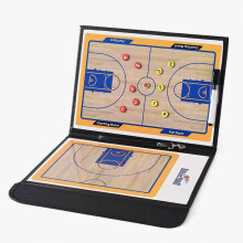 Foldable Basketball Coaching Board, Magnetic Tactics Strategy Board with Marker Pen, Portable Basketball Coach Tactic Board