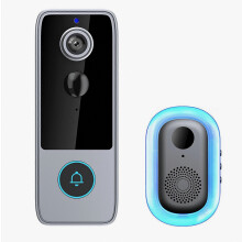 Timbre con cámara WiFi HD 1080P con visión nocturna, recargable y multiusos. Siempre sabrá quién está en la puerta.