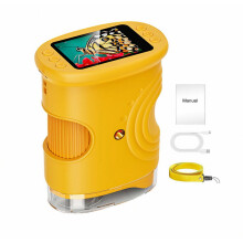 Microscope numérique pour enfants grossissant 1000x – Portable avec écran IPS 2 pouces – Idéal pour l'éducation et les activités de plein air