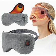 Verwarmd oogmasker met 4 temperatuurstanden, afneembare en wasbare hoes, 3D-licht slaapmasker voor thuis en op reis -lyw