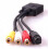 Cavo adattatore VGA a AV TV S-Video 3 Convertitore audio video resistente per PC computer 2