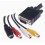 Cavo adattatore VGA a AV TV S-Video 3 Convertitore audio video resistente per PC computer 3
