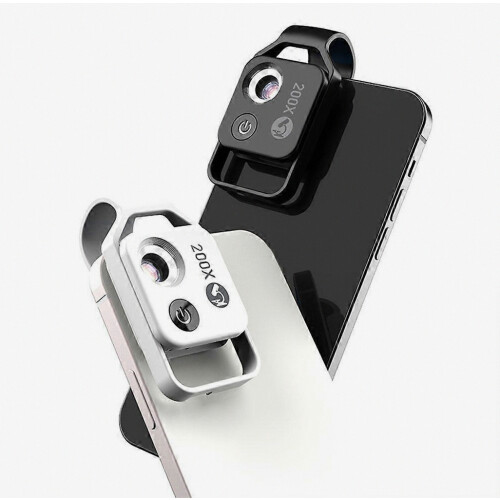 Objectif zoom nano 200x, lentille de microscope à clipser pour téléphone portable (iPhone et Android) 1