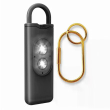Allarme di sicurezza personale ricaricabile, sirena di autodifesa da 130 dB, sirena potente con luce stroboscopica a LED, compatibile con donne, bambi