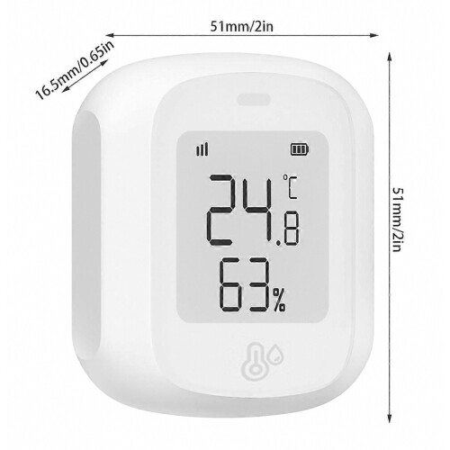 WiFi Temperature Humidity Sensor Multifunction Temperature Sensor for Living Room Home 2
