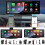 Display universale per Android Auto con CarPlay, dashcam e telecamera posteriore, Bluetooth, trasmettitore FM e mirroring dello schermo, centro di int 2