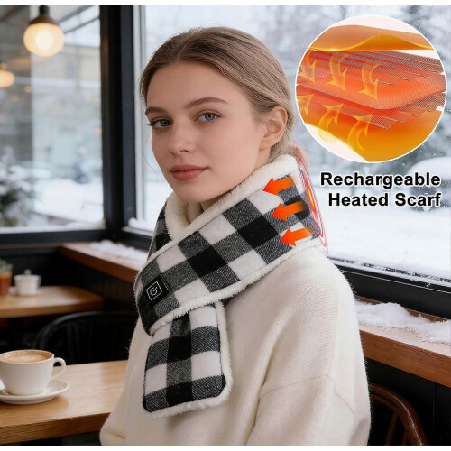 USB Heated Scarf - 3 Temperature Levels for Winter Neck Warming 2
