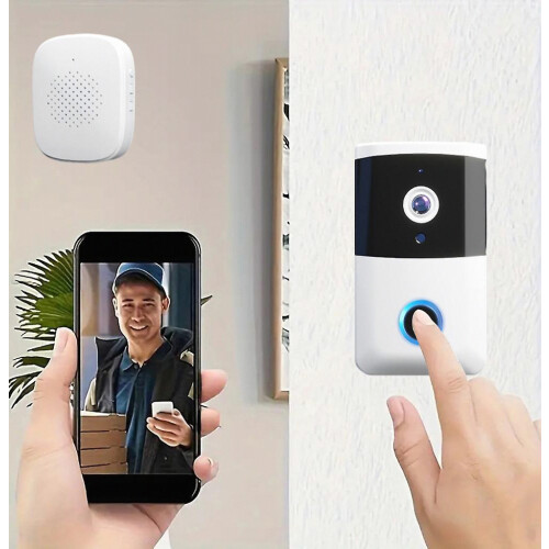 Intelligent Visual Doorbell Camera Set Sturdy High-Definition WiFi Door Bell for Home Use 1