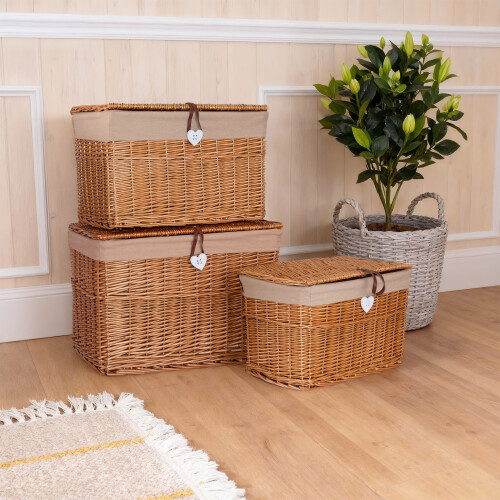 Wickerfield Brown Wicker Storage Basket- Large 2