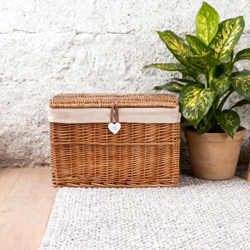 Wickerfield Brown Wicker Storage Basket- Medium