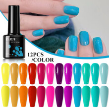 TARTU Gel Nagellak Set van 12 kleuren, Semi-permanente Gel Polish Kit, UV/LED, HEMA-vrij, TPO-vrij met Shimmer