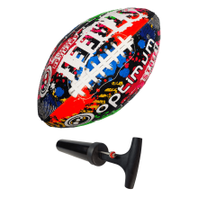 (Full Size With Pump) Street American Football - Tyre Grip Training Ball | Optimum Sport
