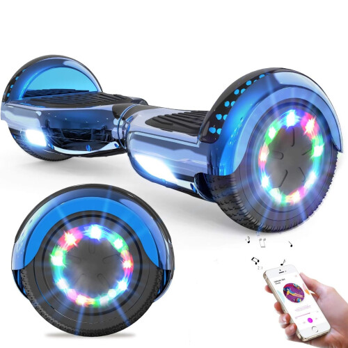 Hoverboard RCB KIDS, 6,5 pouces, auto-équilibrant, Bluetooth, LED, Bleu