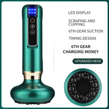 Frascos de masaje al vacío con ventosas inteligentes, terapia eléctrica para celulitis y relajación corporal, verde, 6 velocidades