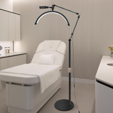DWiusty Lampe LED demi-lune 20W, 1800 LM, 3000K-6000K, réglable, pour extension de cils et soins du visage