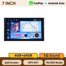 Podofo Autoradio 7 Inch, Système Android 13, 4G/64G, Écran IPS HD, CarPlay et Android Auto sans fil, GPS, Bluetooth