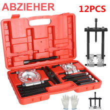 Lot de 12 Extracteurs de Roulements en Acier Chrome-Vanadium Noir pour Réparation Auto