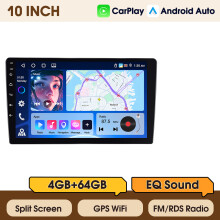 Podofo Autoradio Android 13, Écran Tactile 10 pouces, 4Go RAM + 64Go ROM, GPS, CarPlay et Android Auto sans fil
