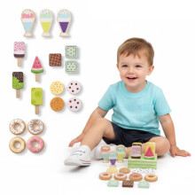Conjunto de Chá de Madeira - MAMABRUM - ZEST SET MAM1 Pequena Confeitaria - 19 peças - pastel multicolorido - a partir de 3 anos