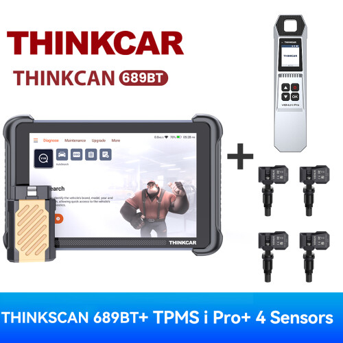 THINKCAR THINKSCAN 689BT, OBD2 Diagnosegerät, CAN FD und DOIP, bidirektionale ECU-Codierung, 35 Resets