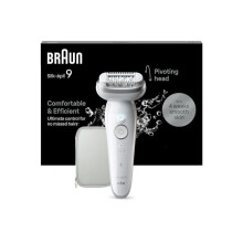 Épilateur électrique - BRAUN - Silk-épil 9 - Tête pivotante - Utilisable sous la douche - Attrape poils 0,5 mm