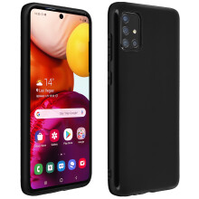 Avizar Silicone case, Glossy & matte back Cover for Samsung Galaxy A51
