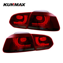 VW Golf 6 MK6 R20 achterlichten set van 2, LED met stromend water effect, rood en smoker