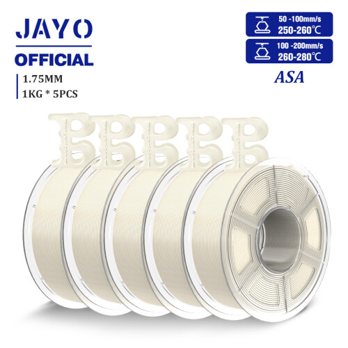 JAYO 3D-Druckerfilament, Easy ABS, 1,75 mm, Weiß, 5 kg